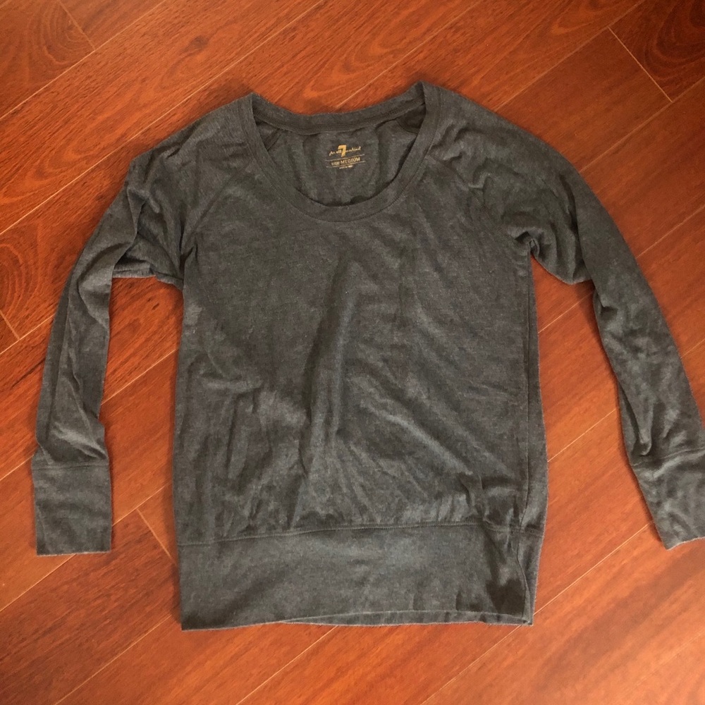 7 for all mankind long sleeve grey tee